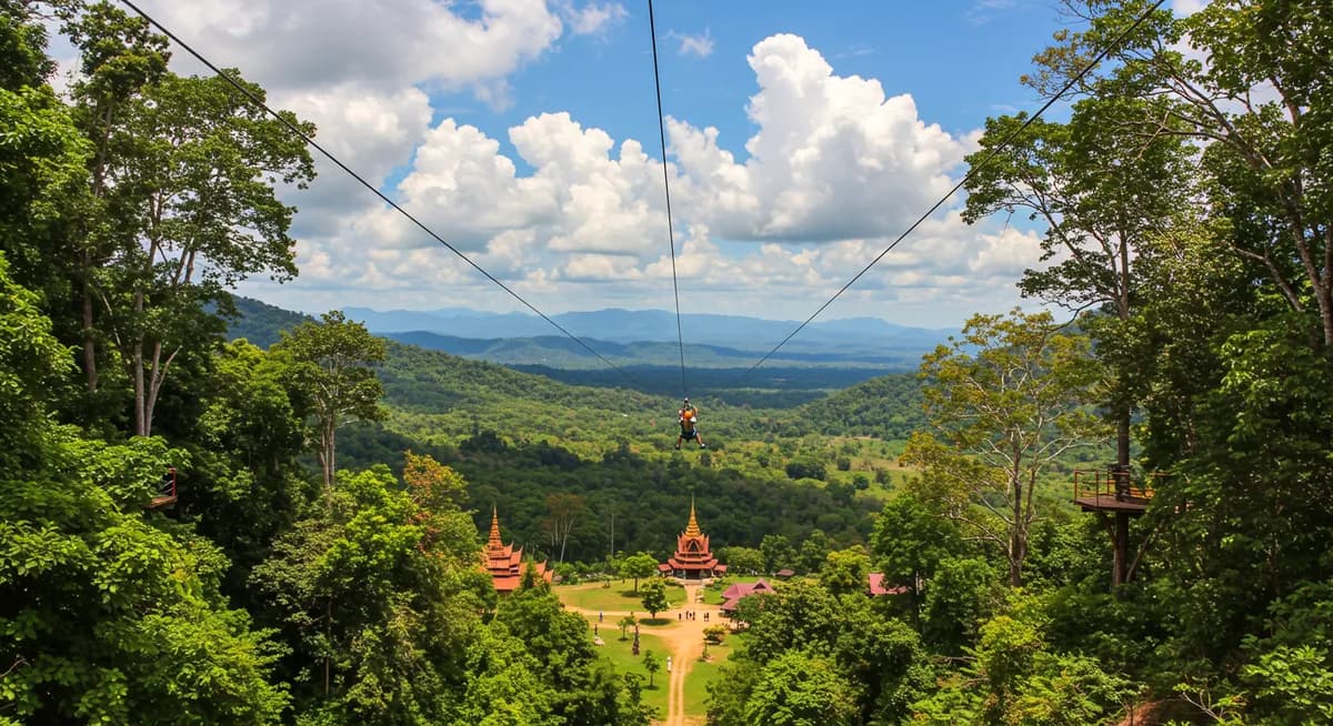 Ziplining Adventure Parks in Chiang Rai, Thailand
