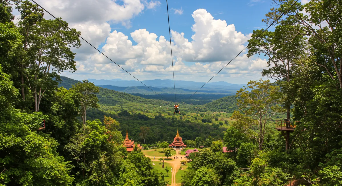 Ziplining Adventure Parks in Chiang Rai, Thailand